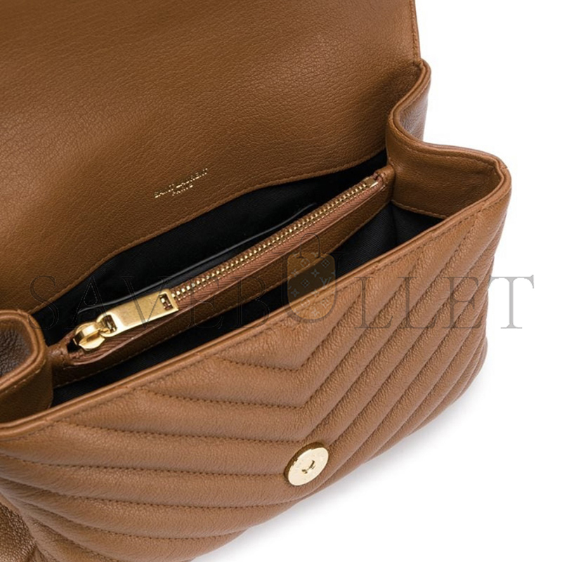 YSL COLLEGE MEDIUM IN QUILTED LEATHER 392737500649 (24*17*6.5cm)